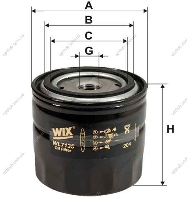 Фильтр масляный SCANIA (TRUCK) /OP576 (пр-во WIX-Filtron UA) WIX FILTERS WL7135 (фото 1)