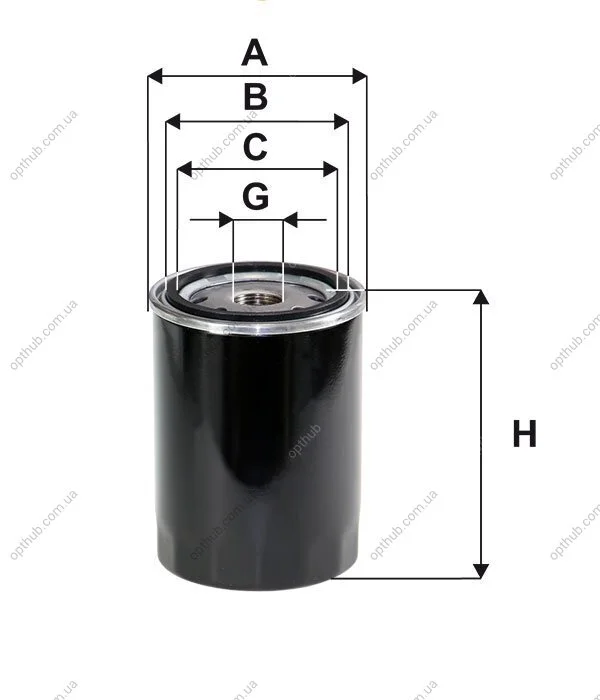 Фільтр масляний двигуна CITROEN, PEUGEOT /OP620 (вир-во WIX-FILTERS) WIX FILTERS WL7176 (фото 1)