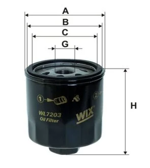 Фільтр масляний двигуна AUDI, VW, SKODA /OP641 (вир-во WIX-FILTERS) WIX FILTERS WL7203