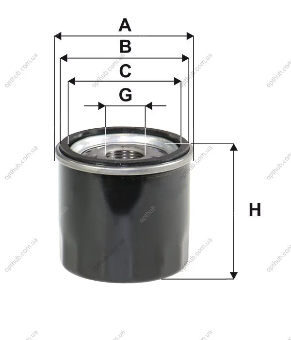 Фільтр масляний NISSAN KUBISTAR 1.2 03-, RENAULT CLIO II 1.2 03-, KANGOO, MODUS 04- (1.2) WIX FILTERS WL7204 (фото 1)