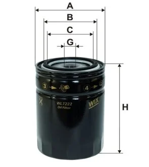 Фільтр масляний /OP588/1 (вир-во WIX-Filtron UA) WIX FILTERS WL7222