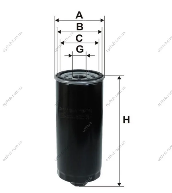 Фільтр масляний двигуна AUDI 100 /OP526/4 (вир-во WIX-FILTERS) WIX FILTERS WL7230 (фото 1)