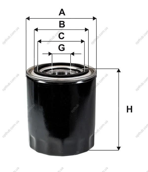 Фільтр масляний двигуна /OP632/7 (вир-во WIX-FILTERS) WIX FILTERS WL7450 (фото 1)