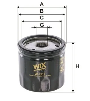 Фільтр масляний двигуна Dacia Dokker, Lodgy, Logan II, Sandero II (вир-во WIX-FILTERS) WIX FILTERS WL7513