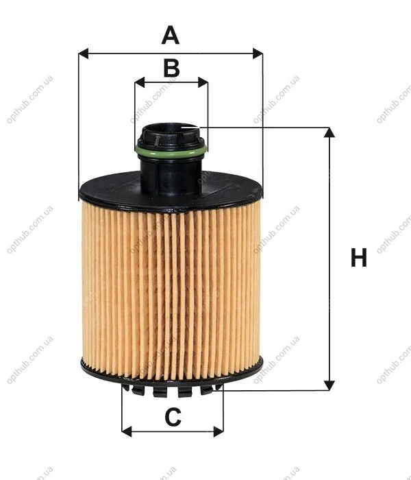 Фільтр масляний 1.3 D MULTIJET, FIAT DOBLO,FIORINO,PANDA,PUNTO,QUBO,TIPO,500L/X -ua WIX FILTERS WL7539 (фото 1)