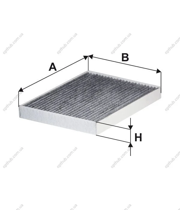 Фільтр салону HYUNDAI TUCSON 15-, KIA SPORTAGE 15- вугільний (вир-во WIX-FILTERS) C.I.U WIX FILTERS WP2199 (фото 1)