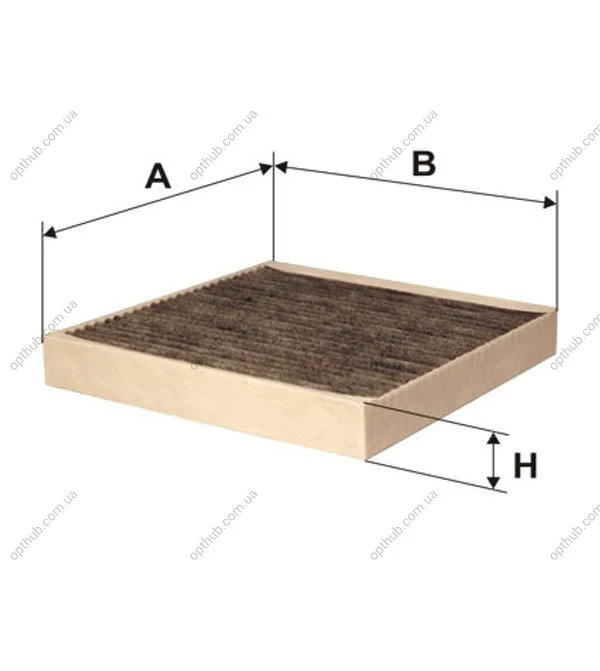 Фільтр салону K1089A/ вугільний (вир-во WIX-FILTERS) WIX FILTERS WP9107 (фото 1)