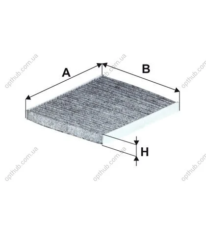Фільтр салону FIAT 500 08-, FORD KA 08- вугільний (вир-во WIX-FILTERS) WIX FILTERS WP9211 (фото 1)