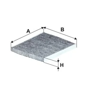 Фільтр салону FIAT 500 08-, FORD KA 08- вугільний (вир-во WIX-FILTERS) WIX FILTERS WP9211