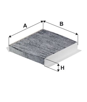 Фільтр салону вугільний CITROEN NEMO; FIAT DOBLO(152/263), FIORINO II, LINEA, QUBO, TIPO; OPEL COMBO D; -ua WIX FILTERS WP9321