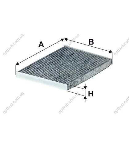Фільтр салону NISSAN QASHQAI 06-, X-TRAIL 07- вугільний (вир-во WIX-FILTERS) WIX FILTERS WP9351 (фото 1)