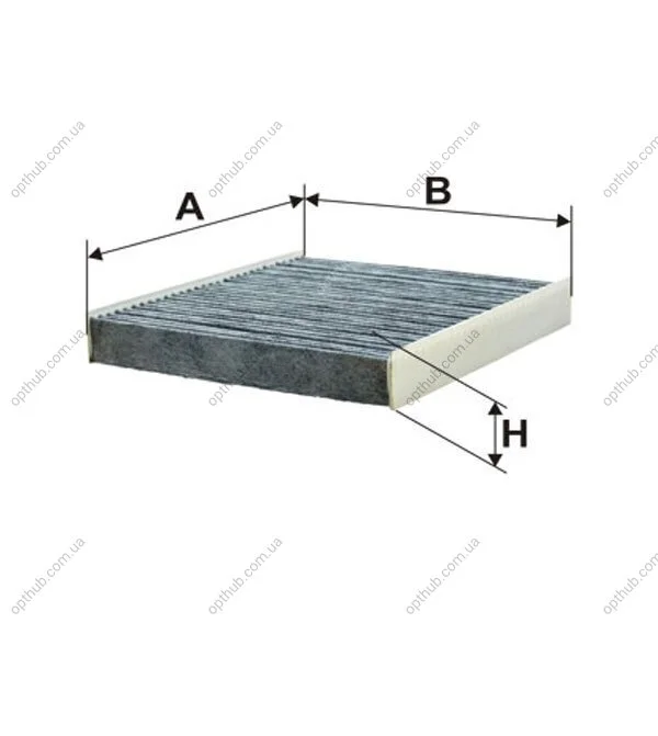 Фільтр салону /K1223A вугільний (вир-во WIX-FILTERS) WIX FILTERS WP9357 (фото 1)