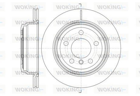 Диск гальмівний задній (кратно 2) (Remsa) BMW 3F30 (D61453.10) WOKING D6145310