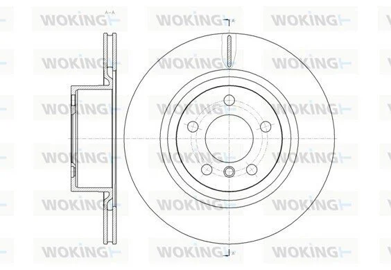 Диск гальмівний задній (кратно 2) (вир-во Remsa) BMW X3F25 10>17 (D61455.10) WOKING D6145510 (фото 1)