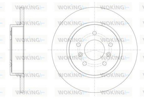 Диск гальмівний задній (кратно 2) (Remsa) Nissan Qashqai II / Renault Kadjar 15>, Megane IV (D61582.00) WOKING D6158200