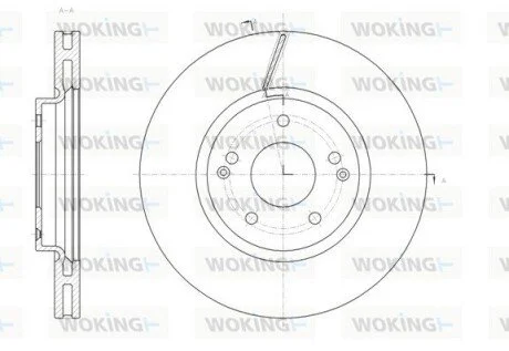 Диск гальмівний передній (кратно 2) (вир-во Remsa) Korando 10> (D61663.10) WOKING D6166310