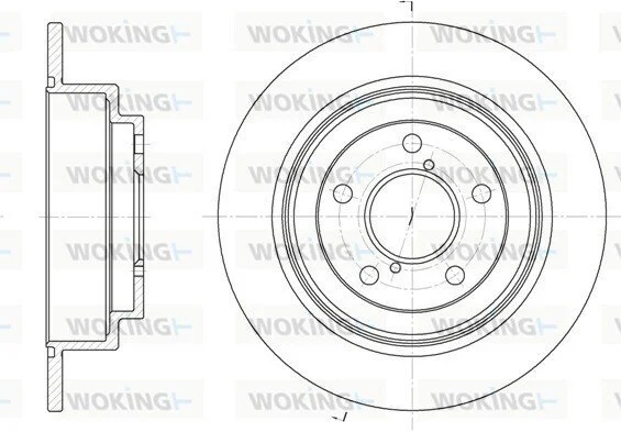 Диск гальмівний задній (кратно 2) (вир-во Remsa) Subaru Forester 02>08 Impreza 00>08 (D6398.00) WOKING D639800 (фото 1)