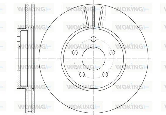 Диск тормозной передний (кратно 2) (выр-во Remsa) Ford Mondeo III (D6607.10) WOKING D660710 (фото 1)