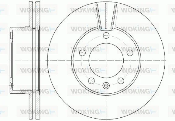 Диск гальмівний передній (кратно 2) (вир-во Remsa) Renault Master II Movano 06> (D6643.10) WOKING D664310 (фото 1)