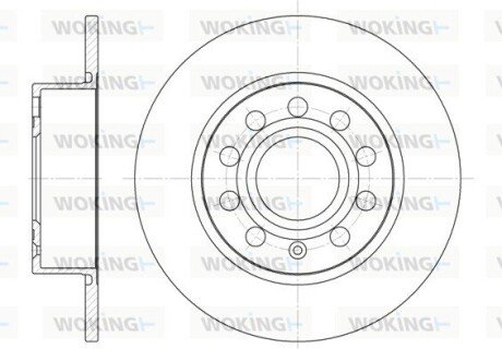 Диск гальмівний задній (кратно 2) (Remsa) VAG Octavia II III Yeti / Golf V VI Caddy III Jetta IV Passat B5,5 (D6649.00) WOKING D664900