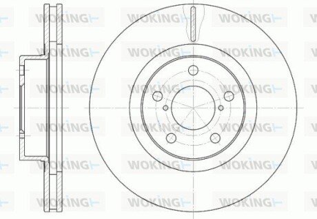 Диск гальмівний передній (кратно 2) (Remsa) Subaru Forester 02> 08> Impreza 00> 08> Legasy 03> 09> (D6715.10) WOKING D671510