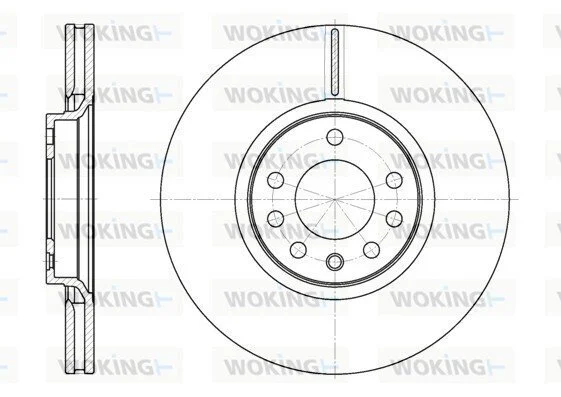 Диск гальмівний передній (кратно 2) (вир-во Remsa) Opel Astra H Zafira B Meriva B Corsa D E (D6729.10) WOKING D672910 (фото 1)