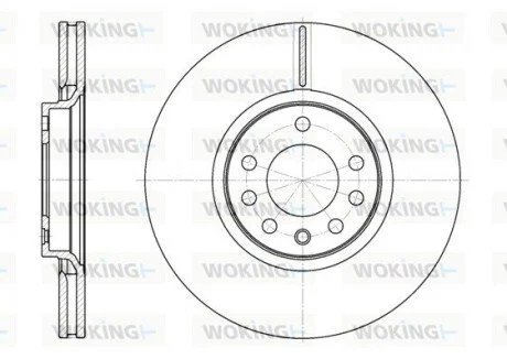 Диск гальмівний передній (кратно 2) (вир-во Remsa) Opel Astra H Zafira B Meriva B Corsa D E (D6729.10) WOKING D672910