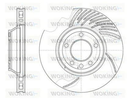 Диск тормозной передний правый (выр-во Remsa) Porsche Cayenne I II (D6769.11) WOKING D676911