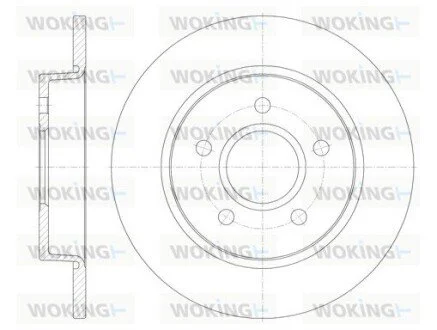 Диск гальмівний задній (кратно 2) (вир-во Remsa) Ford Focus II C-max (D6846.00) WOKING D684600
