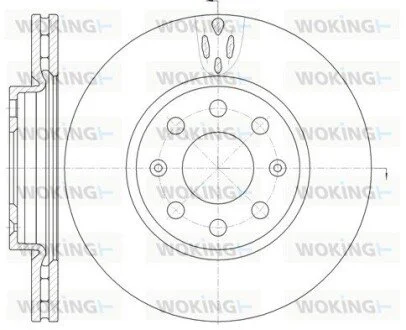 Диск гальмівний передній (кратно 2) (вир-во Remsa) Opel Corsa D E / Punto 08> 13> (D6981.10) WOKING D698110