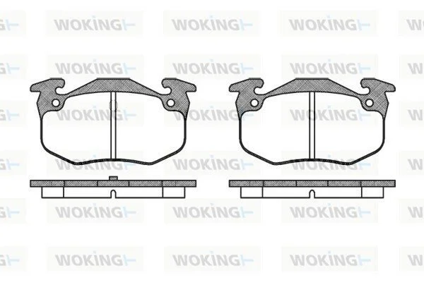 Тормозной колодки диск. задн. (выр-во Remsa) Renault Megane I, Peugeot 306 (P0443.50) WOKING P044350 (фото 1)