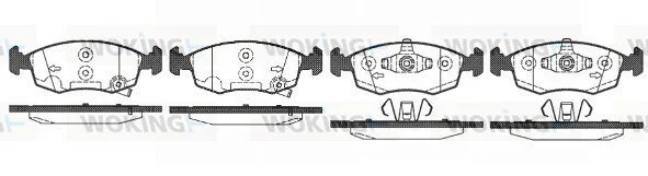 Колодки гальмівні диск. перед. (вир-во Remsa) Fiat Panda 12> (P0723.50) WOKING P072350 (фото 1)