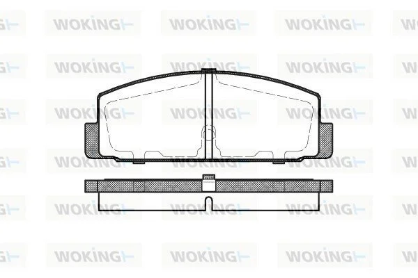 Тормозной колодки диск. задн. (выр-во Remsa) Mazda 6 1.8 02-08,Mazda 6 1.8 07-,Mazda 6 1.8 08- (P0793.30) WOKING P079330 (фото 1)