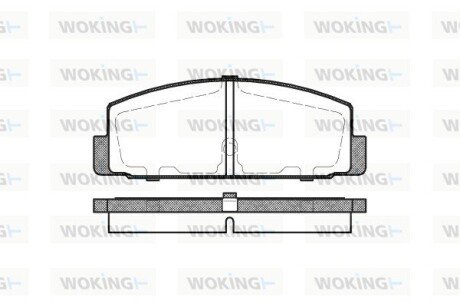 Колодки гальмівні диск. задн. (Remsa) Mazda 6 1.8 02-08,Mazda 6 1.8 07-,Mazda 6 1.8 08- (P0793.30) WOKING P079330