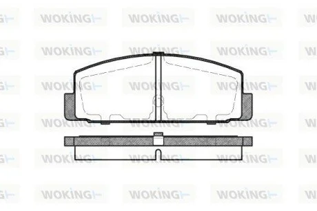 Тормозной колодки диск. задн. (выр-во Remsa) Mazda 6 1.8 02-08,Mazda 6 1.8 07-,Mazda 6 1.8 08- (P0793.30) WOKING P079330