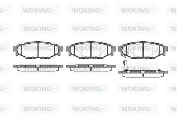 Колодки гальмівні диск. задн. (вир-во Remsa) Subaru Forester (sh) 2.0 08-,Subaru Forester (sh) 2.5 08- (P10363.01) WOKING P1036301 (фото 1)