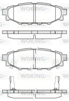 Тормозной колодки диск. задн. (выр-во Remsa) Subaru Forester (sh) 2.0 08-,Subaru Forester (sh) 2.5 08- (P10363.12) WOKING P1036312