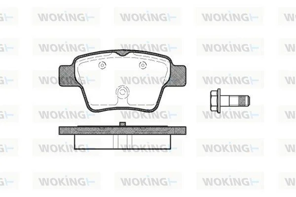 Колодки гальмівні диск. задн. (вир-во Remsa) Peugeot 207 307, Citroen C4 (04-) (P10383.00) WOKING P1038300 (фото 1)