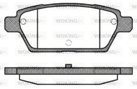 Колодки гальмівні диск. задн. (Remsa) Mazda 6 I (P10953.10) WOKING P1095310
