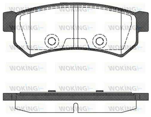 Колодки гальмівні диск. задн. (вир-во Remsa) Chevrolet Lacetti 05> (P11483.10) WOKING P1148310 (фото 1)