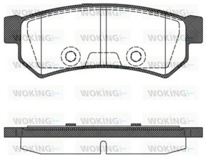 Тормозной колодки диск. задн. (выр-во Remsa) Chevrolet Lacetti 05> (P11483.10) WOKING P1148310