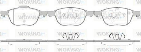 Колодки гальмівні диск. перед. (Remsa) Ford C-max 1.6 07-10,Ford C-max 1.8 07-10 (P11823.00) WOKING P1182300