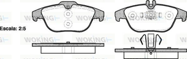 Колодки гальмівні диск. задн. (вир-во Remsa) MB C204 (11-) (P12053.00) WOKING P1205300 (фото 1)