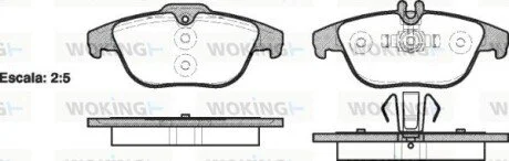 Колодки гальмівні диск. задн. (вир-во Remsa) MB C204 (11-) (P12053.00) WOKING P1205300