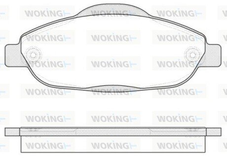 Колодки гальмівні диск. перед. (Remsa) Peugeot 3008 1.6 09-,Peugeot 3008 2.0 09- (P12233.00) WOKING P1223300