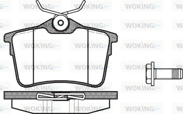 Колодки гальмівні диск. задн. (вир-во Remsa) Citroen Berlingo II (08-), Peugeot Partner II (08-), 308 I (07-) (P12823.00) WOKING P1282300 (фото 1)