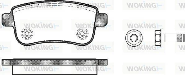Тормозной колодки диск. задн. (выр-во Remsa) Renault Fluence 1.5 10-,Renault Fluence 1.6 10- (P12873.00) WOKING P1287300 (фото 1)