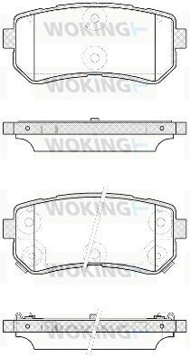 Тормозной колодки диск. задн. (выр-во Remsa) Hyundai Ix20 1.4 10-,Hyundai Ix20 1.6 10- (P13093.42) WOKING P1309342 (фото 1)