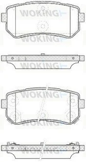 Тормозной колодки диск. задн. (выр-во Remsa) Hyundai Ix20 1.4 10-,Hyundai Ix20 1.6 10- (P13093.42) WOKING P1309342
