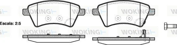 Колодки гальмівні диск. перед. (вир-во Remsa) Suzuki SX-4 (06-) / Fiat Sedici (06-) Bosch ver. (P13153.01) WOKING P1315301 (фото 1)